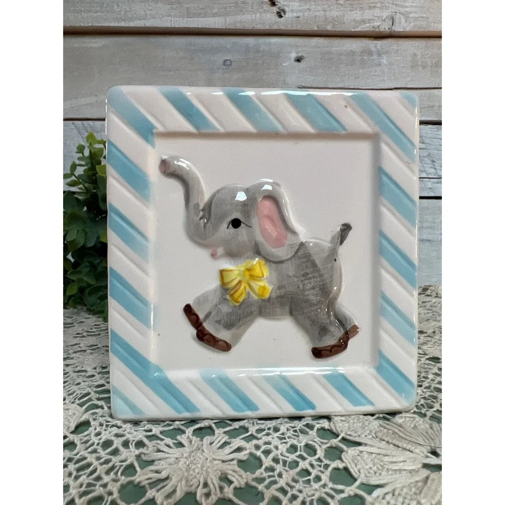 Vintage NAPCO Planter Animals * Square * Baby Pastel MCM